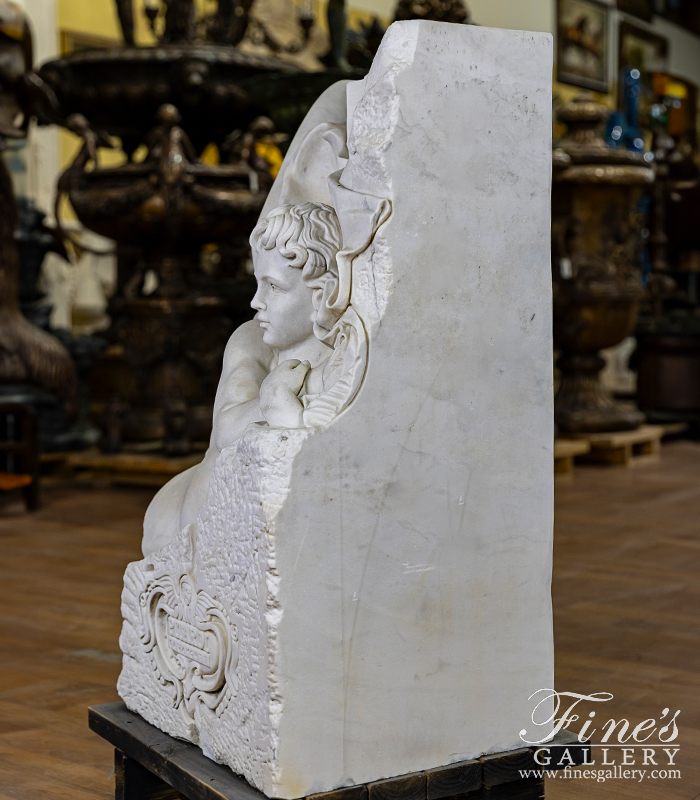 Search Result For Marble Statues  - Marble Arch Angel Statue In Aged White Marble - MS-621
